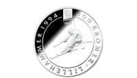 OL-sølvmynt nr. 5 alpinist revers side